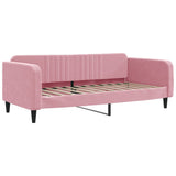Vidaxl slaapbank 100x200 cm fluweel roze