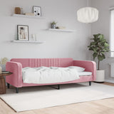 Vidaxl slaapbank 100x200 cm fluweel roze
