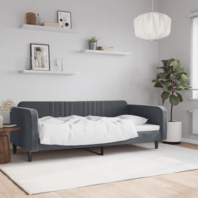 Vidaxl slaapbank 90x190 cm fluweel donkergrijs