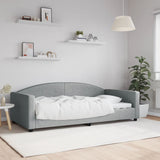 Vidaxl slaapbank 100x200 cm stof lichtgrijs