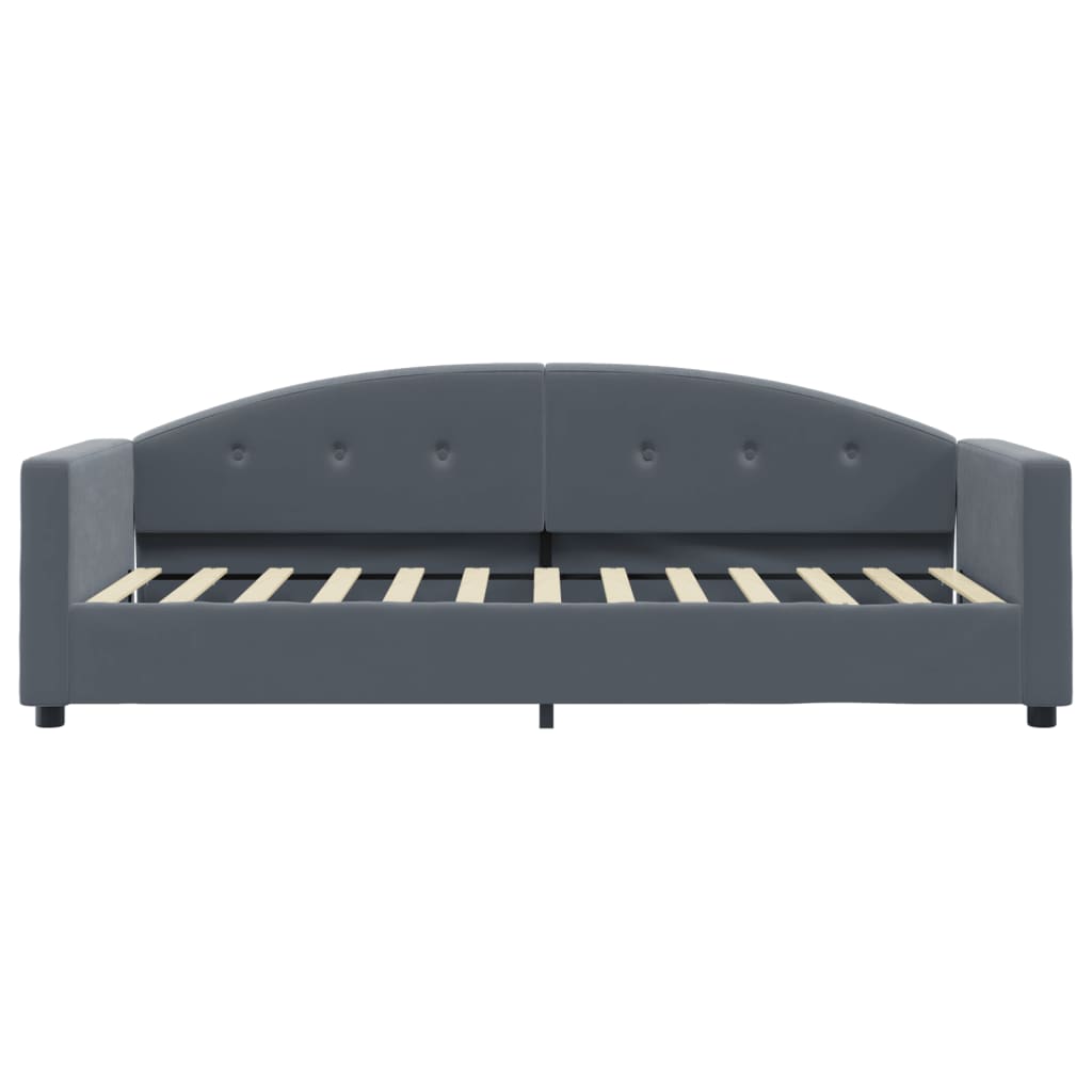 Vidaxl slaapbank 80x200 cm fluweel donkergrijs
