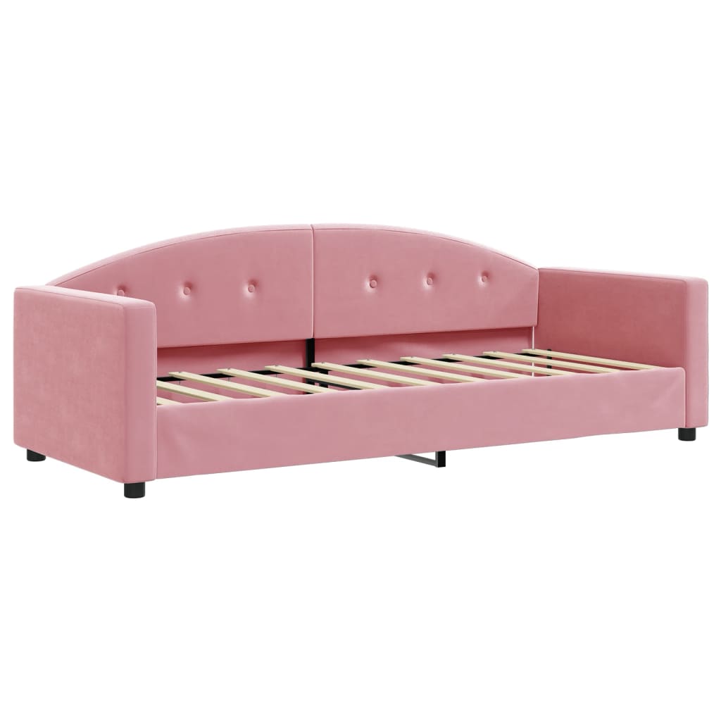 Vidaxl slaapbank 80x200 cm fluweel roze