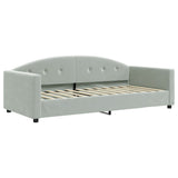 Vidaxl slaapbank 90x200 cm fluweel lichtgrijs