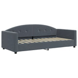 Vidaxl slaapbank 90x200 cm fluweel donkergrijs