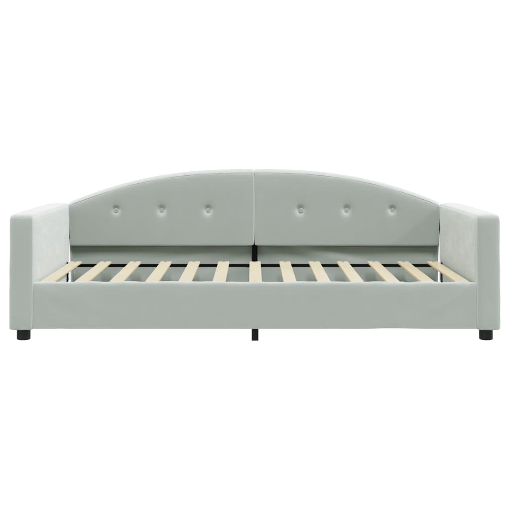Vidaxl slaapbank 100x200 cm fluweel lichtgrijs