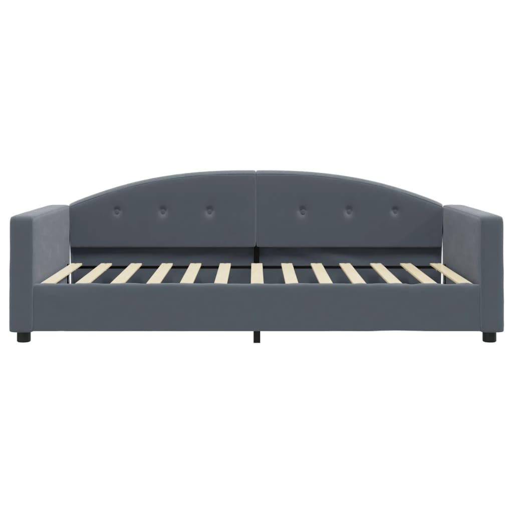 Vidaxl slaapbank 100x200 cm fluweel donkergrijs
