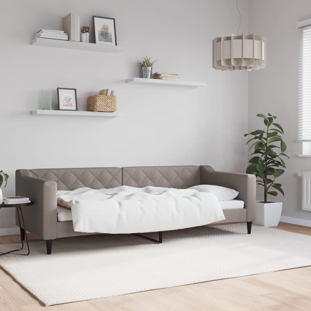 Vidaxl slaapbank 80x200 cm stof taupe