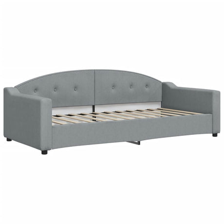Vidaxl slaapbank 90x200 cm stof lichtgrijs