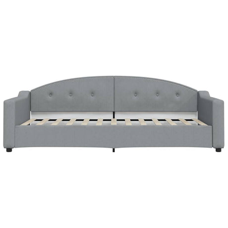 Vidaxl slaapbank 90x200 cm stof lichtgrijs
