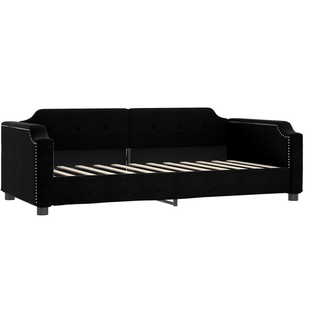 Vidaxl slaapbank 80x200 cm stof zwart