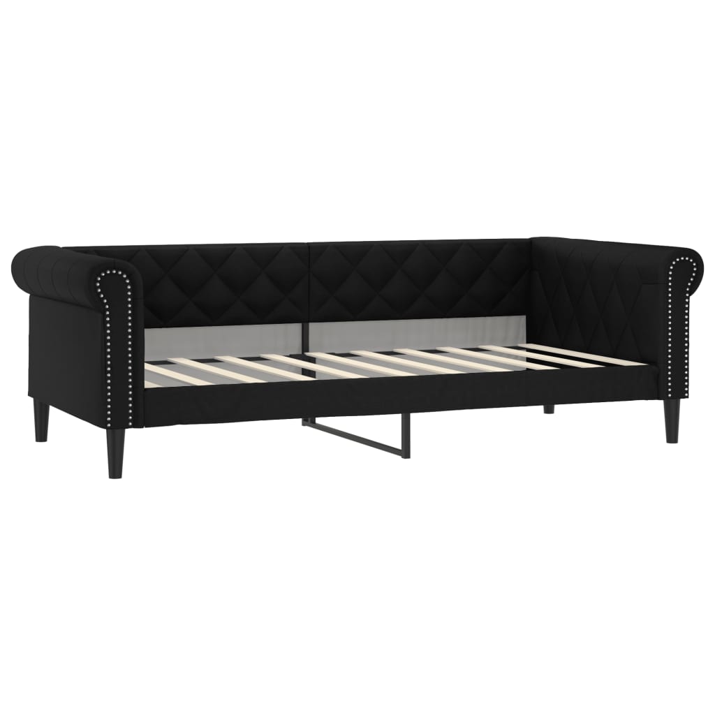 Vidaxl slaapbank 90x190 cm kunstleer zwart