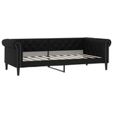 Vidaxl slaapbank 90x190 cm kunstleer zwart