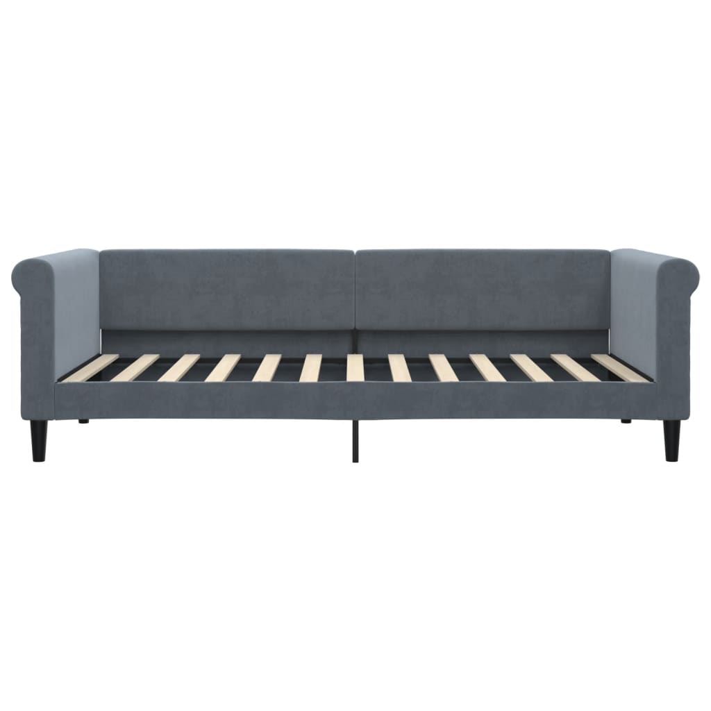 Vidaxl slaapbank 90x200 cm fluweel donkergrijs