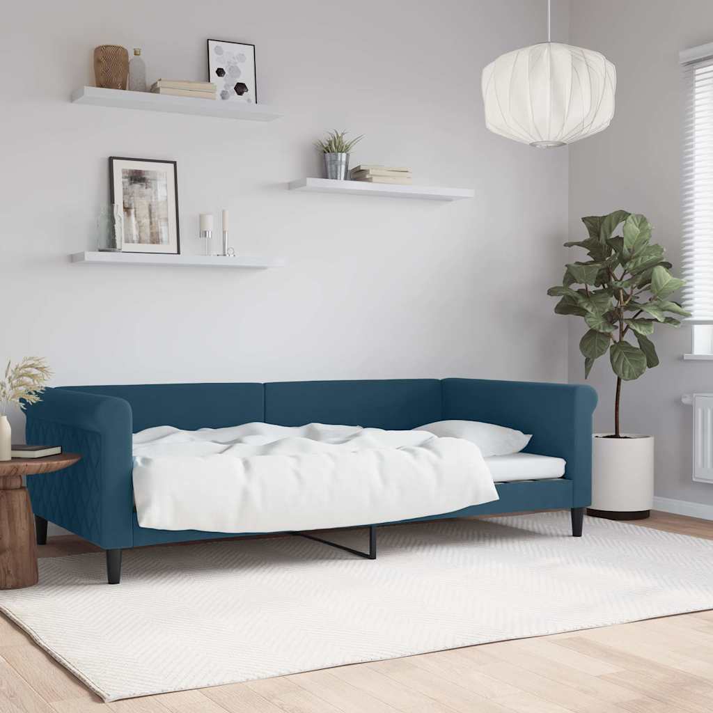 Vidaxl slaapbank 100x200 cm fluweel blauw