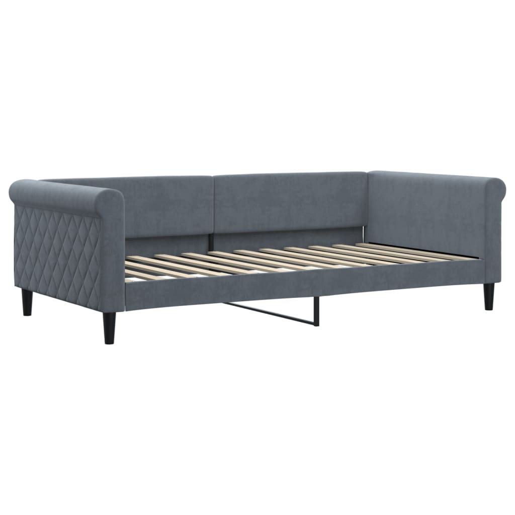 Vidaxl slaapbank 100x200 cm fluweel donkergrijs
