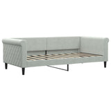 Vidaxl slaapbank 90x190 cm fluweel lichtgrijs