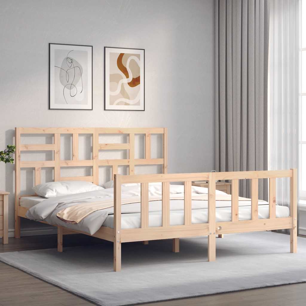 Vidaxl bedframe zonder matras massief grenenhout 160x200 cm