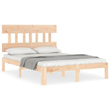 Vidaxl bedframe met hoofdbord massief hout