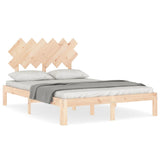 Vidaxl bedframe met hoofdbord massief hout