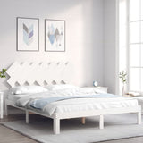 Vidaxl bedframe zonder matras massief grenenhout wit 140x200 cm