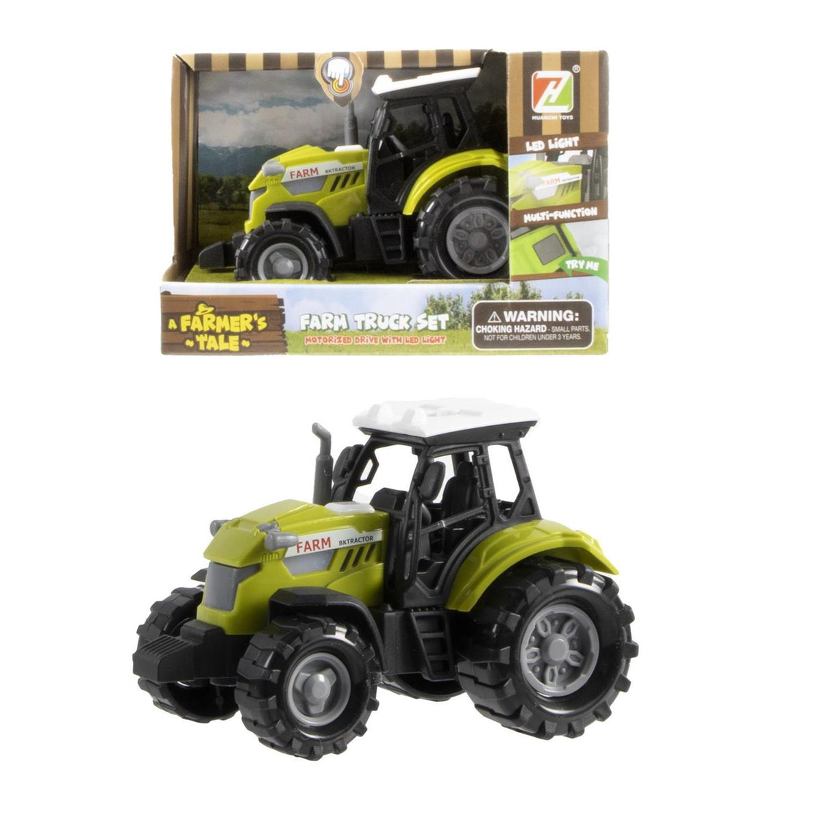 Traktor z światłem i dźwiękiem na wolnych obrotach 10 cm