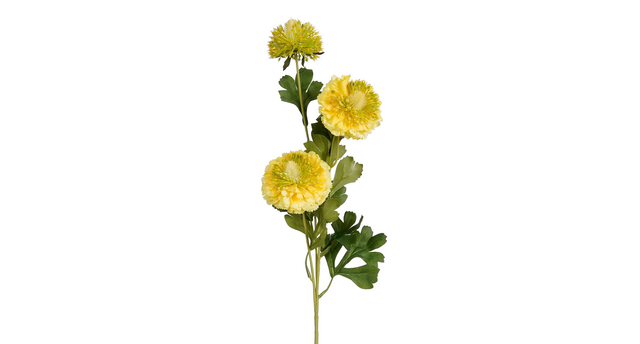 Pom pon geel real touch - l77cm