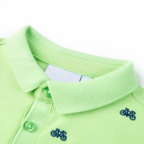 Dziecięca koszulka polo VidaXL 116 w kolorze neonowej zieleni
