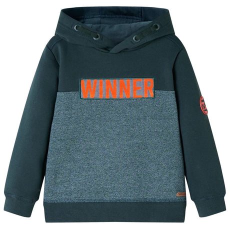 Sweter dziecięcy VidaXL z kapturem 116 ciemnozielony