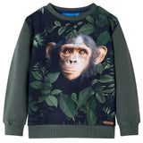 VidaXL Sweter dziecięcy 128, ciemny khaki