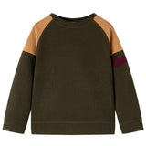 VidaXL Sweter dziecięcy 92, ciemny khaki i camel