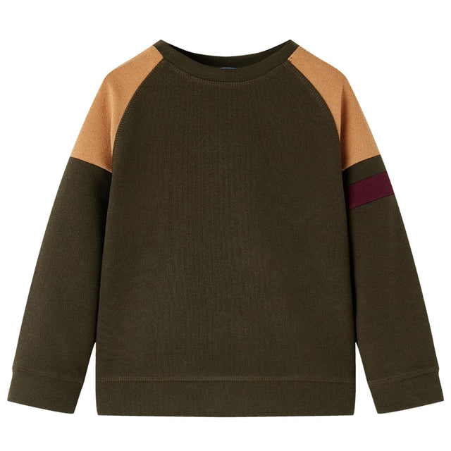 VidaXL Sweter dziecięcy 92, ciemny khaki i camel