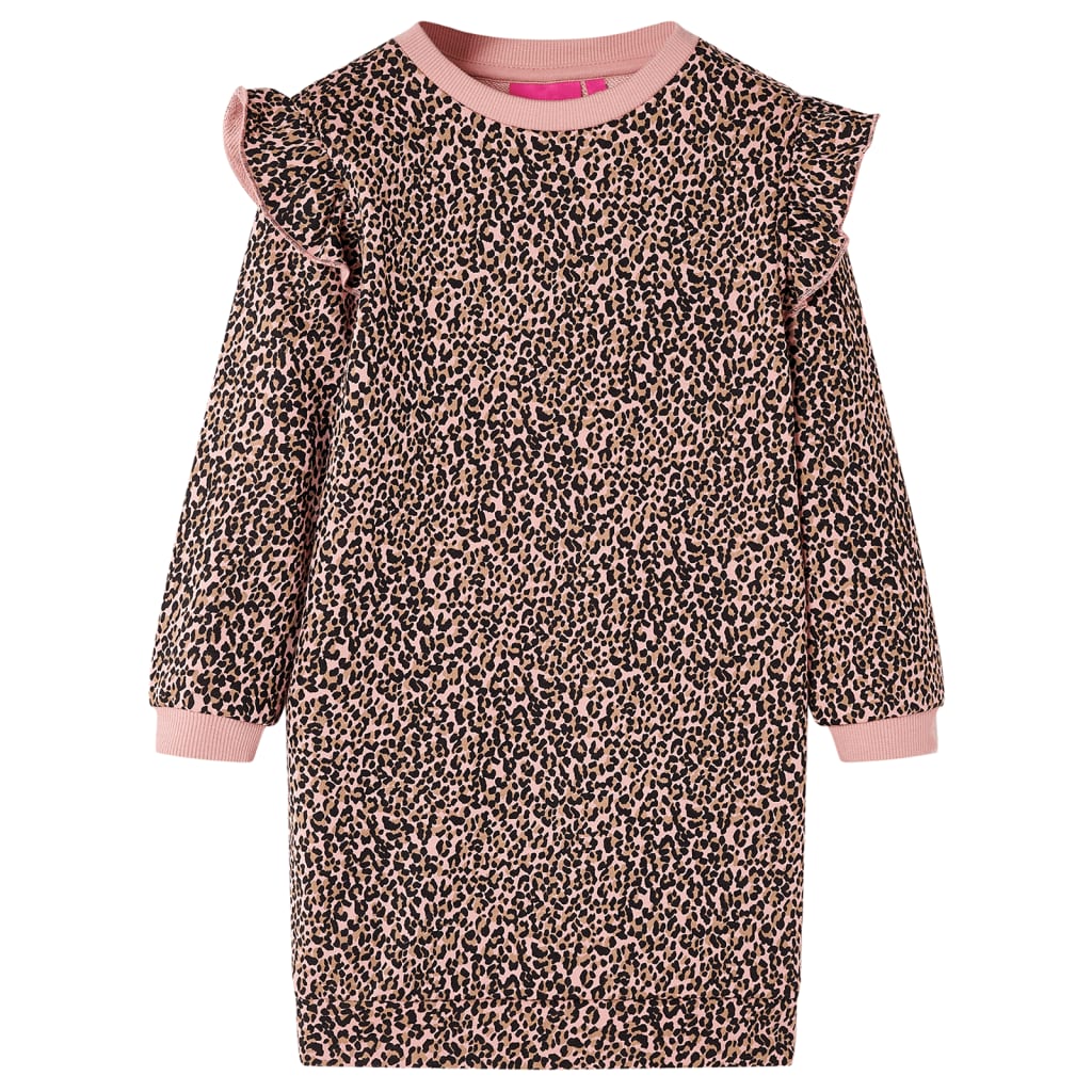 VidaXL Sukienka dziecięca 140, średni róż