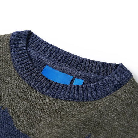 Sweter dziecięcy VidaXL z dzianiny nr 104 w kolorze granatowym