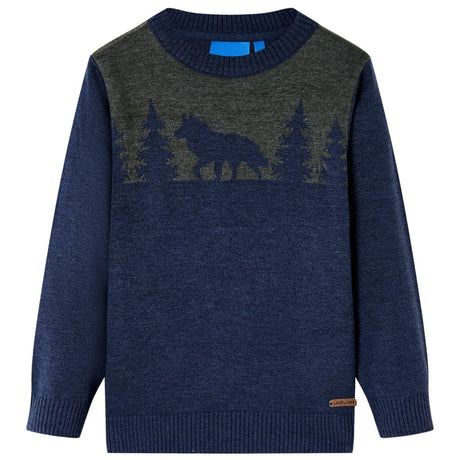 Sweter dziecięcy VidaXL z dzianiny nr 116 w kolorze granatowym