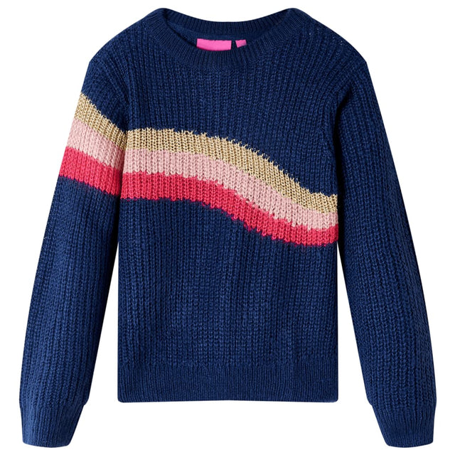 Sweter dziecięcy VidaXL z dzianiny nr 140 w kolorze granatowym
