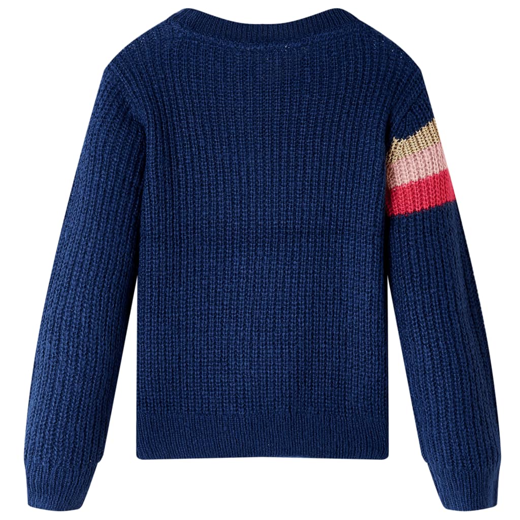 Sweter dziecięcy VidaXL z dzianiny nr 140 w kolorze granatowym