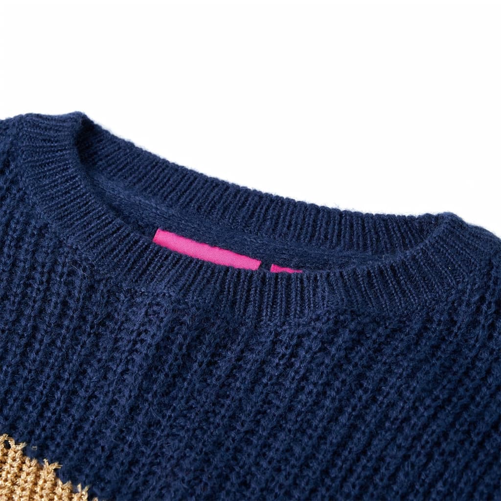 Sweter dziecięcy VidaXL z dzianiny nr 140 w kolorze granatowym