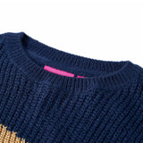 Sweter dziecięcy VidaXL z dzianiny nr 140 w kolorze granatowym