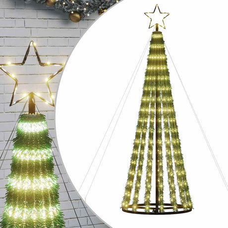 Choinka LED Vidaxxl 275 diod LED o barwie ciepłej bieli 180 cm