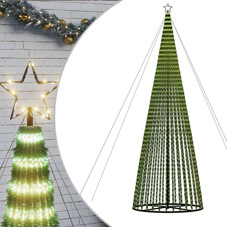 Choinka LED Vidaxxl 1544 diody LED 500 cm ciepła biel