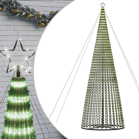 Choinka LED Vidaxxl 1544 diody LED 500 cm zimna biel