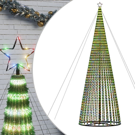 Choinka LED Vidaxxl 1544 diody LED kolorowe 500 cm