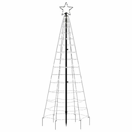 VidaXL Stożek świetlny z kolcami w ziemi, 220 zimnych białych diod LED, 180 cm