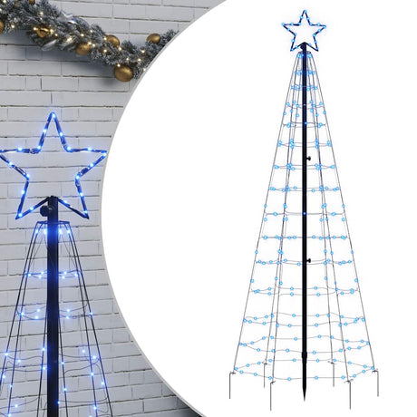 Choinka LED Vidaxxl z kolcami 220 diod LED 180 cm niebieska