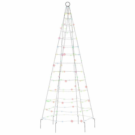 Choinka LED Vidaxxl na maszcie 200 diod LED kolorowych 180 cm