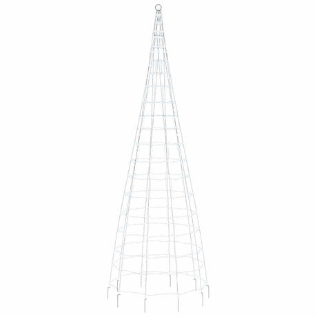 Choinka LED Vidaxxl na maszcie flagowym 550 diod LED zimny biały 300 cm