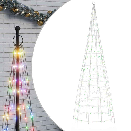 Choinka LED Vidaxxl na maszcie 550 diod LED kolorowych 300 cm