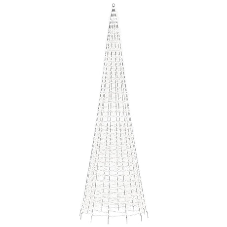 Choinka LED Vidaxxl na maszcie 1534 diody LED zimny biały 500 cm