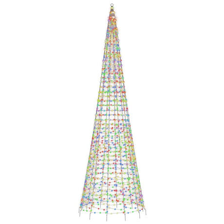Choinka LED Vidaxxl na maszcie 1534 diody LED kolorowe 500 cm