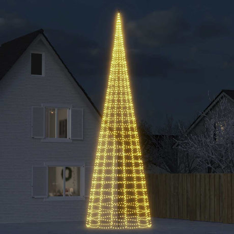 Choinka LED Vidaxxl na maszcie flagowym 3000 diod LED o barwie ciepłej bieli 800 cm